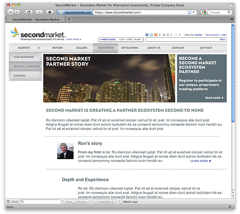 SecondMarket Ecosystem
